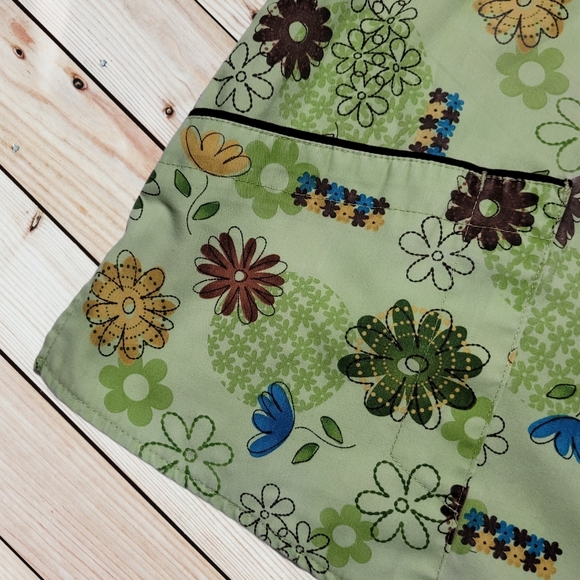 Women's Scrub SB Tie Back Top Green Sz M - Picture 2 of 4